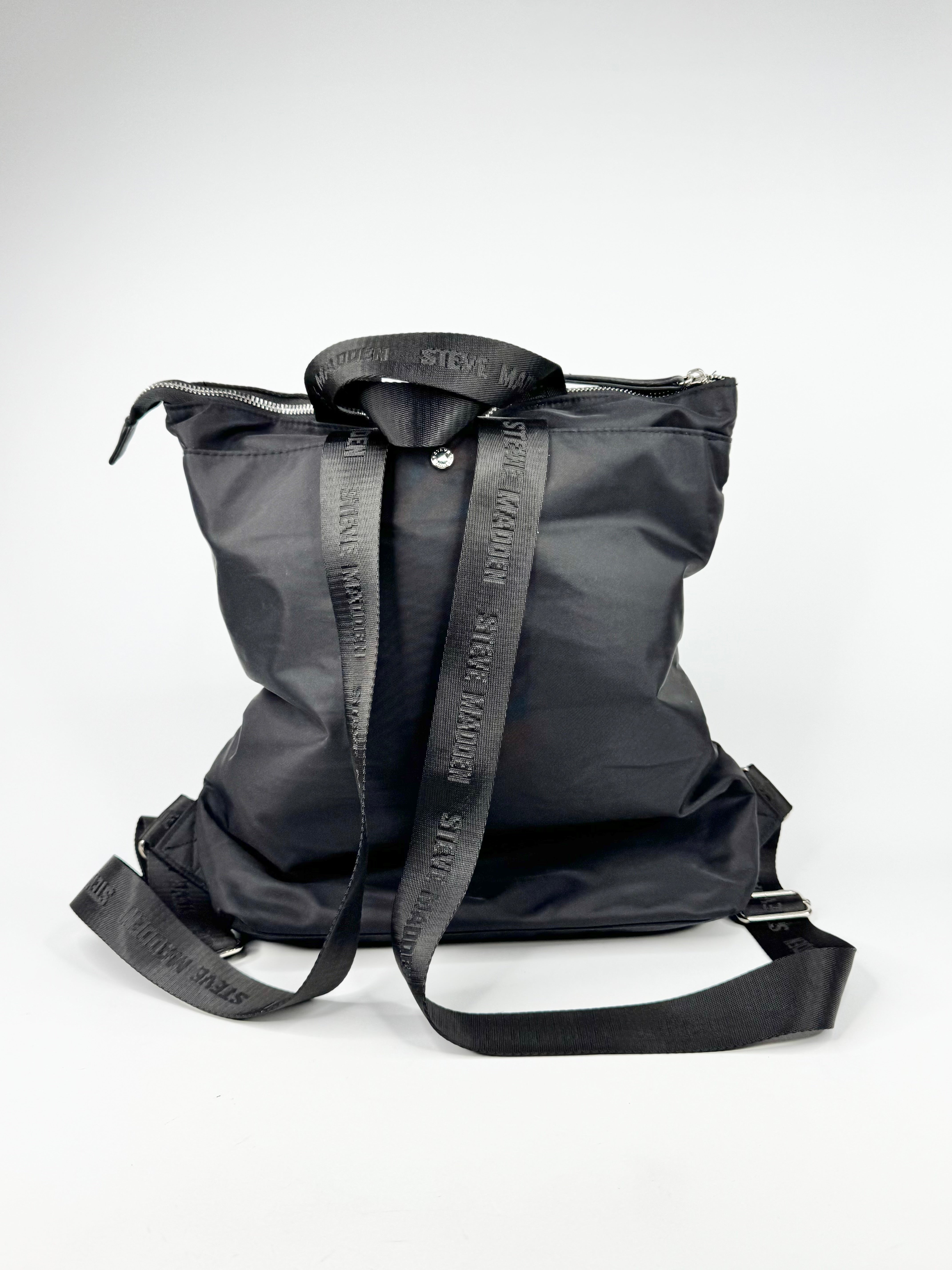 Steve Madden Black Nylon Backpack