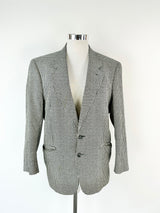 Dominican Republic Silk Houndstooth Blazer - L