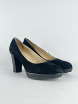 Filippo Raphael Black Suede Pumps - EU40