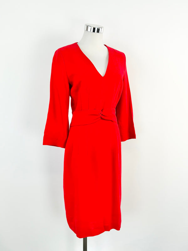 Jaeger Crimson Crepe Midi Dress NWT - AU10