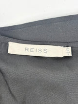 Reiss Black Tier-Pleat Mini Dress - AU10