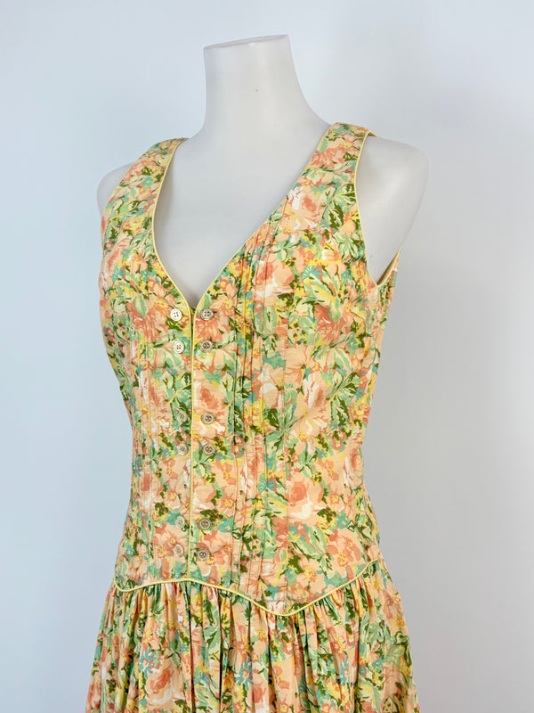Trent Nathan Vintage Summer-Florals Sleeveless Dress - AU10/12