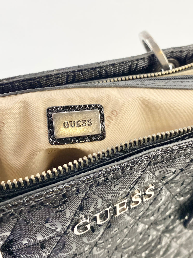 Guess Quilted Monogram Tote Bag