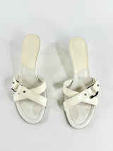 Christian Dior White Strap Mules - EU40