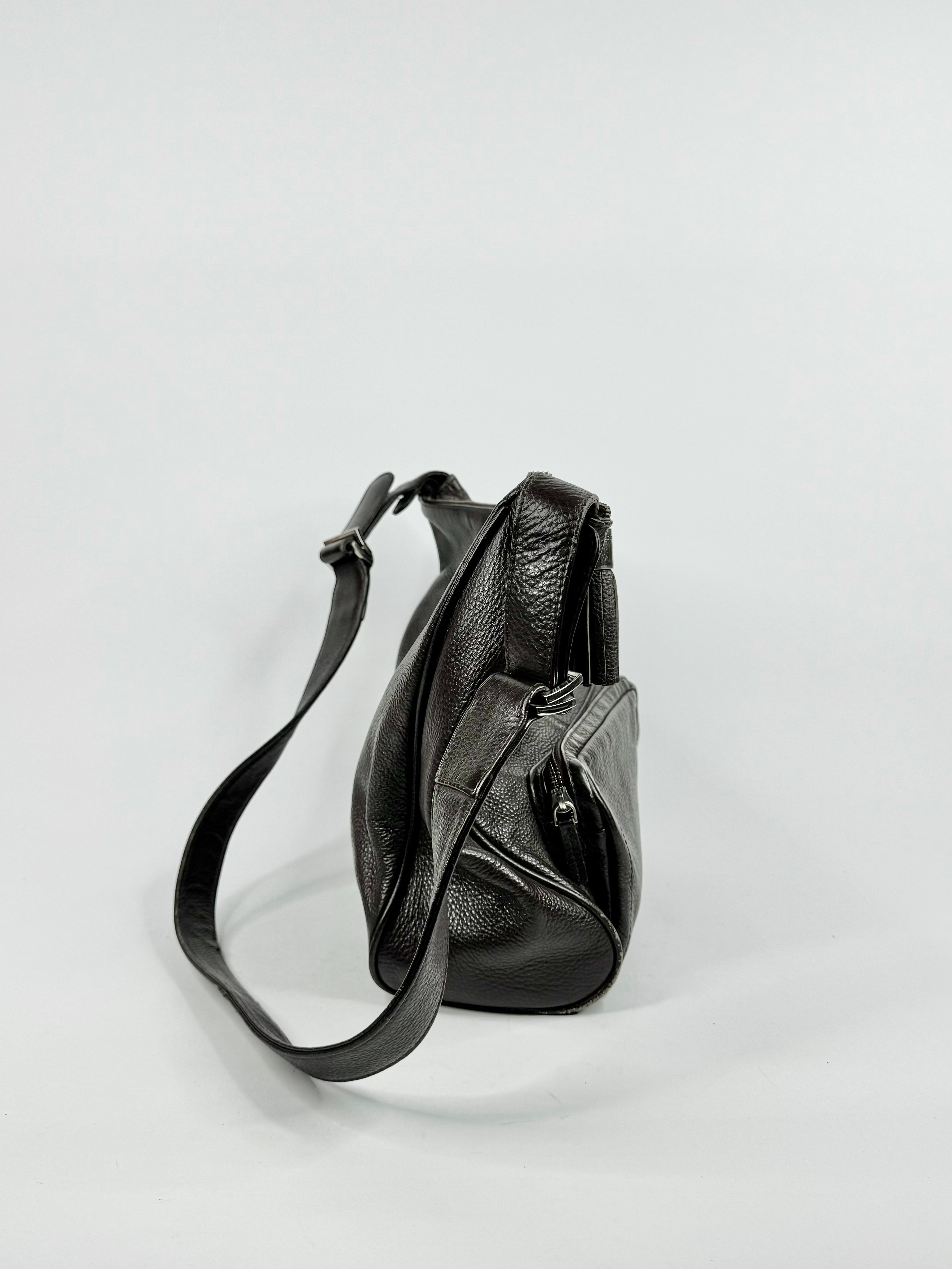 Le Tanneur Large Coffee Brown Grained Shoulder Bag