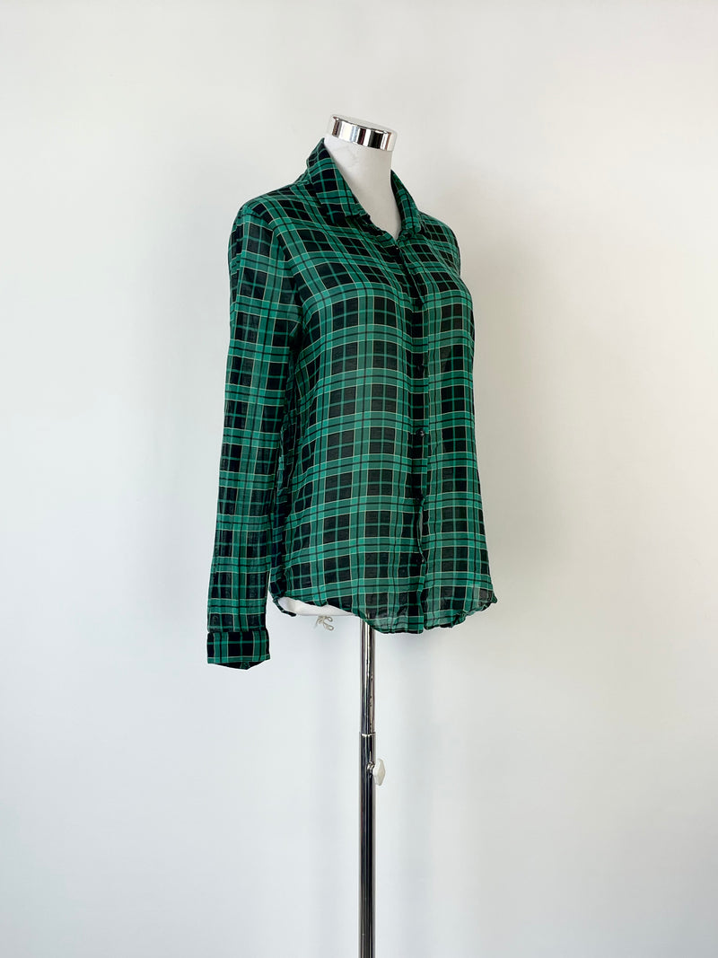 The Kooples Green & Black Check Shirt - AU12