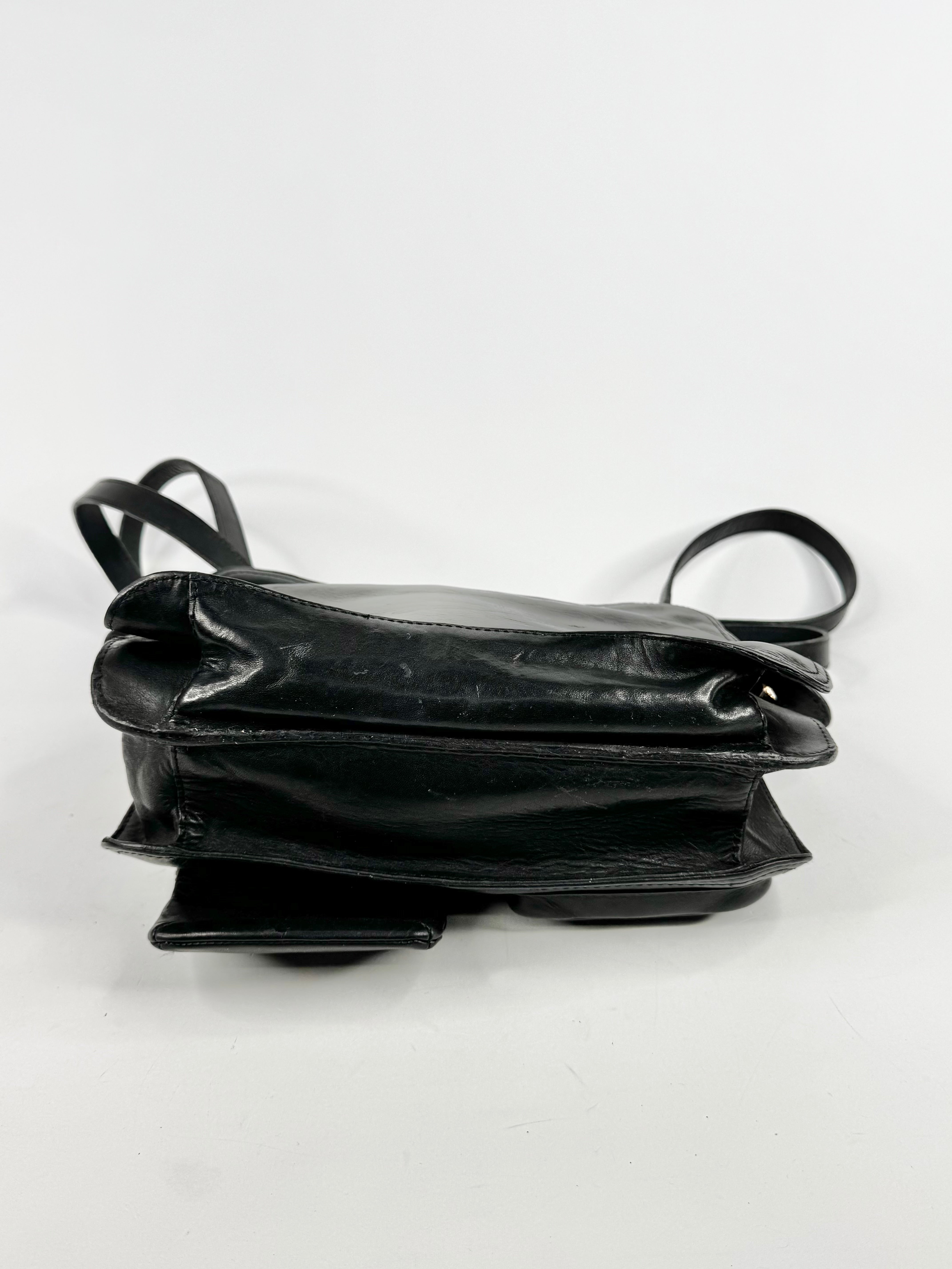 The Horse Black Leather Cross Body Bag