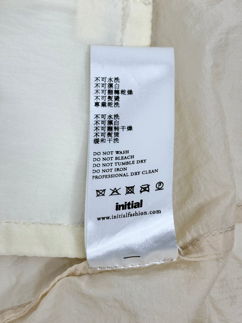 Initial Fashion Sheer Beige Nylon Coat - AU12