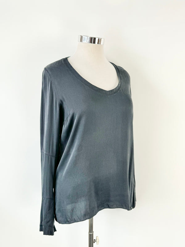 Ahlvar Gallery Black Silk Blend Blouse - AU12