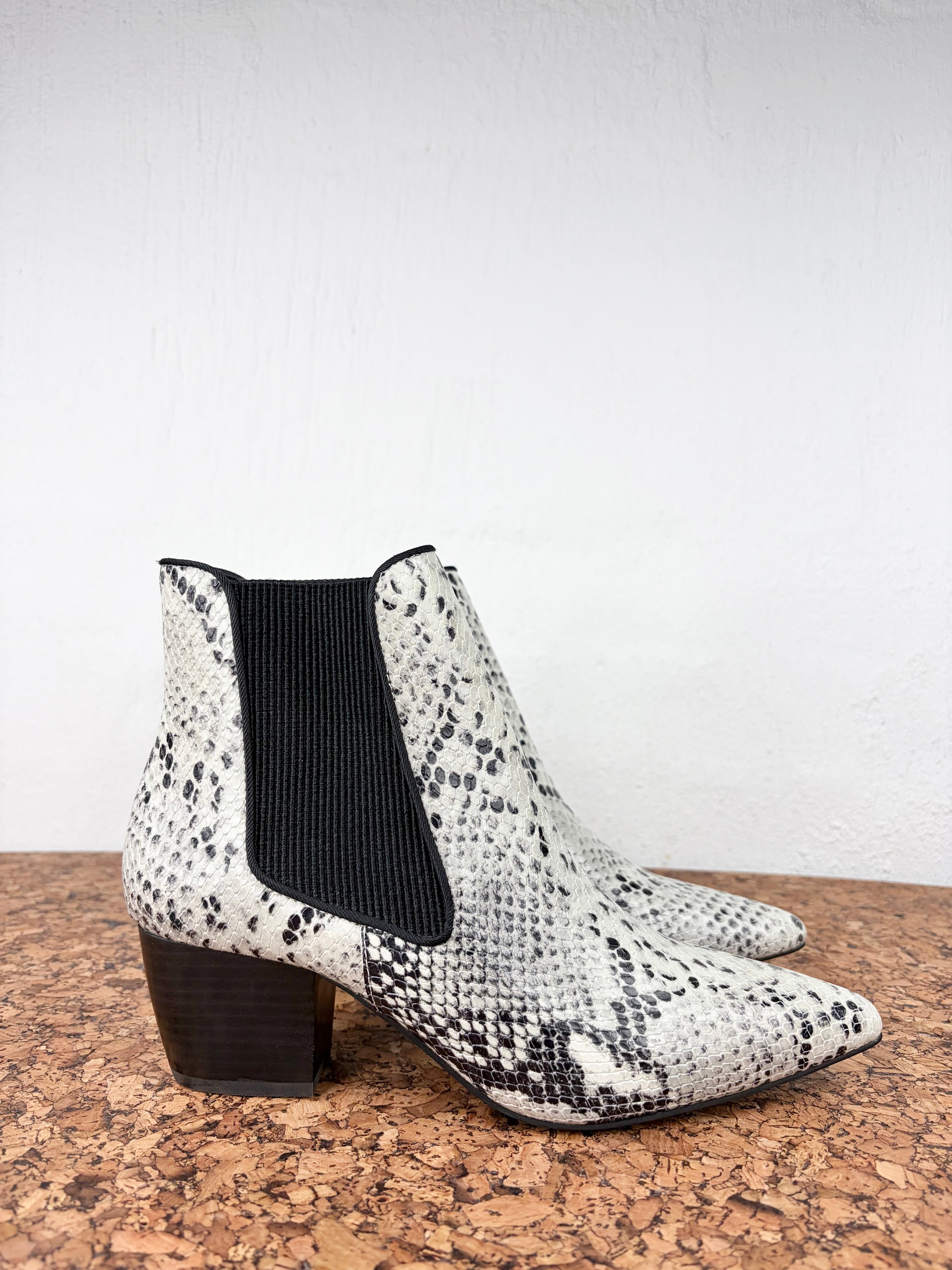 Sol Sana Faux Snake Western Ankle Boot - EU39