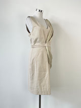 Jayson Brunsdon Sandy Taupe Midi Dress - AU12