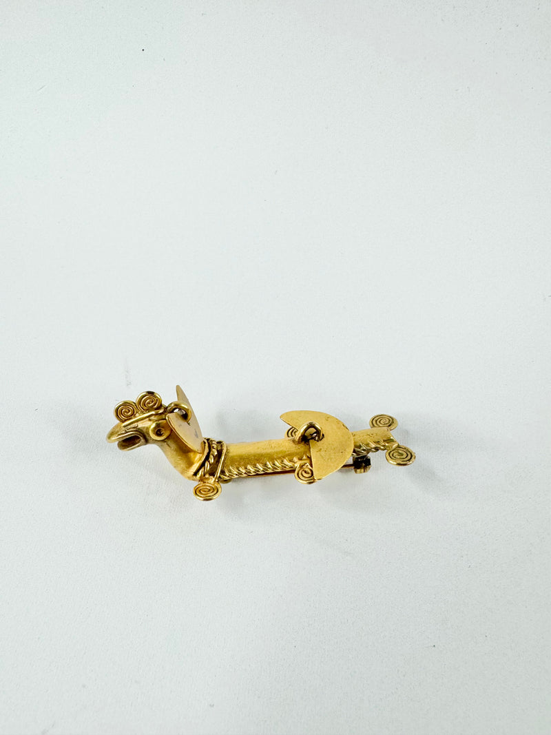 24ct Gold Plated Animal Brooch