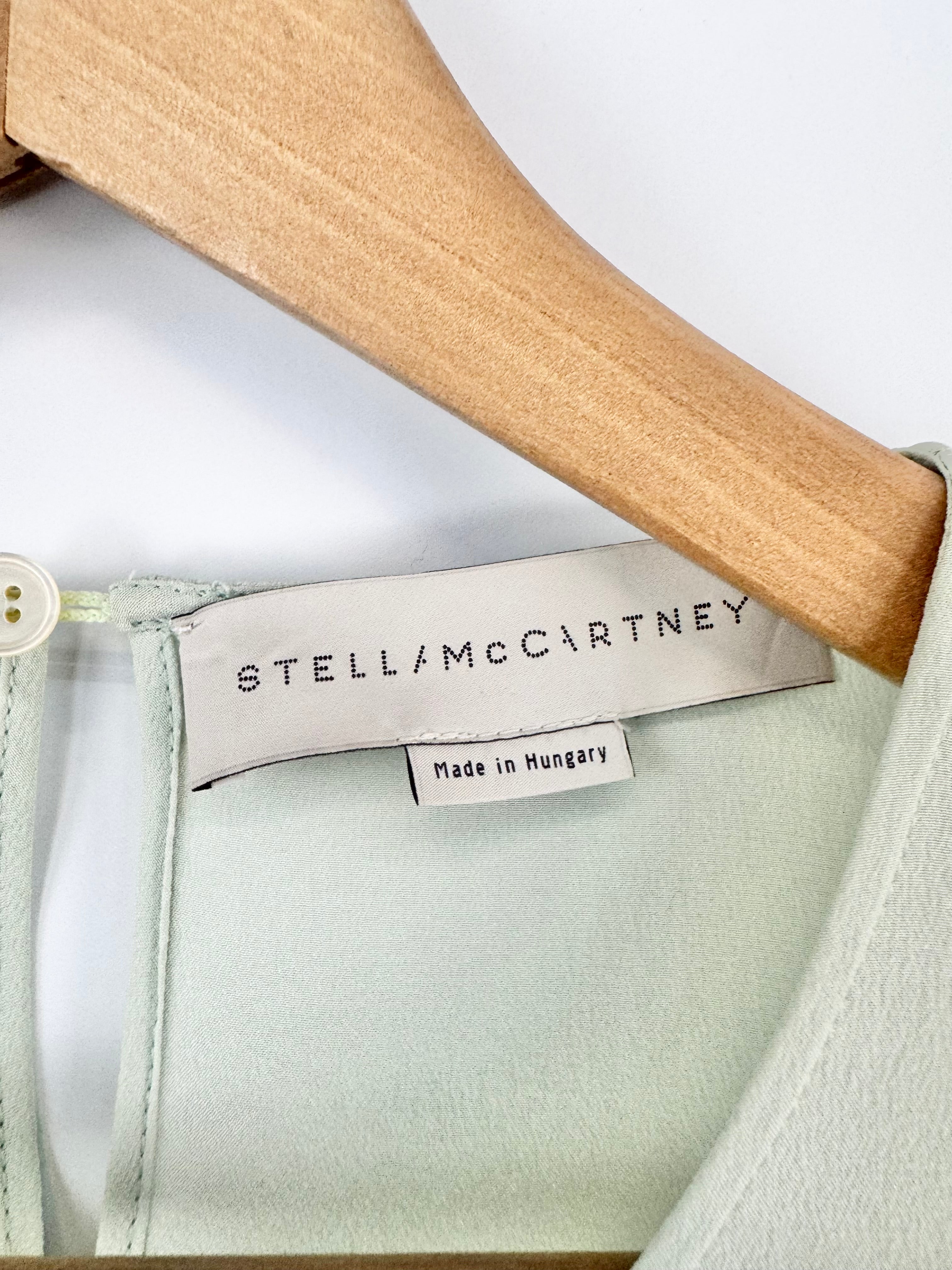 Stella McCartney Colour Block Silk Crepe de Chine Blouse - AU8/10