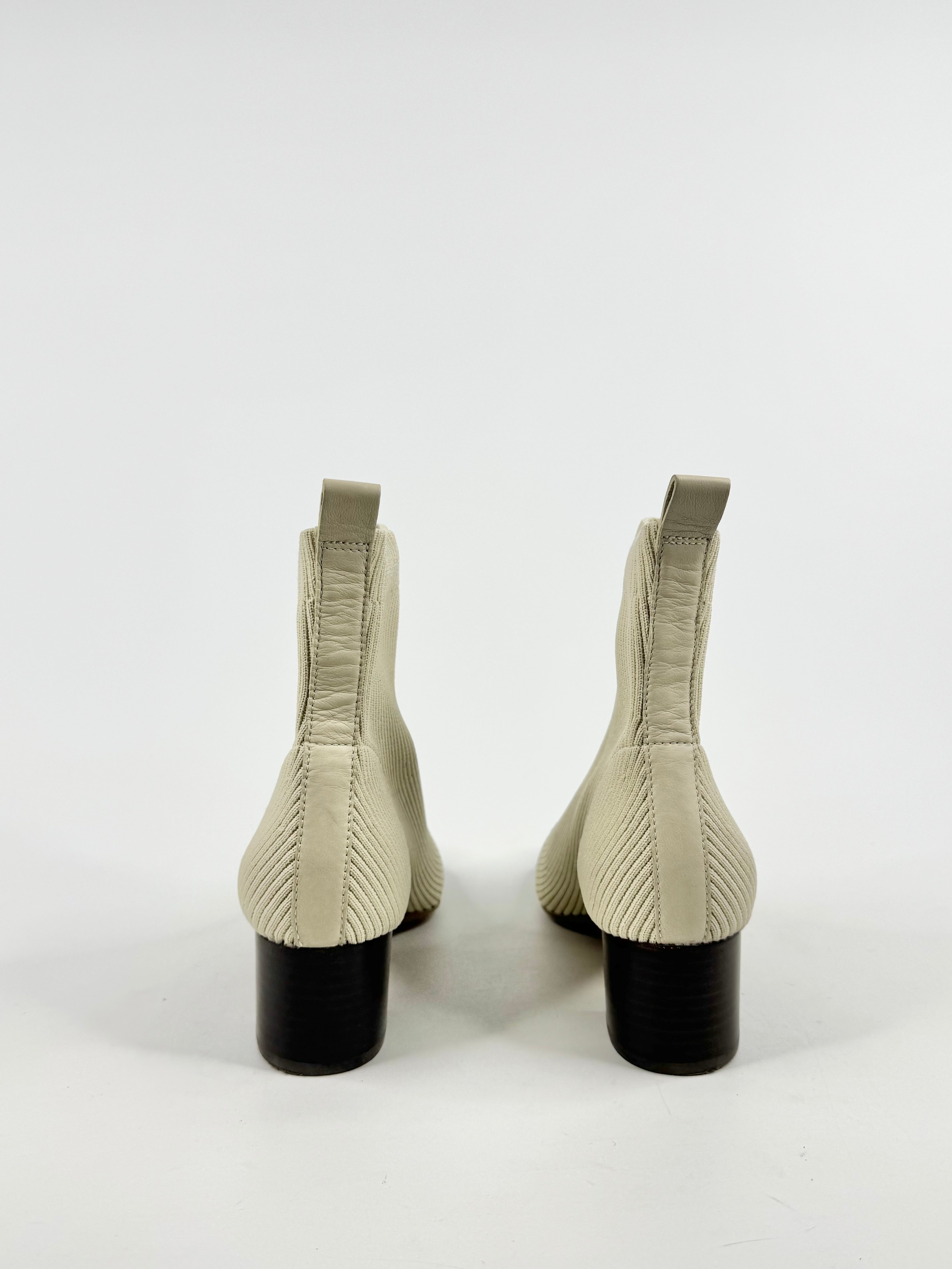 Everlane Ecru Knit Ankle Boots - EU40.5