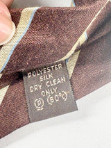 Vintage Givenchy Gentleman Chocolate Brown Striped Tie