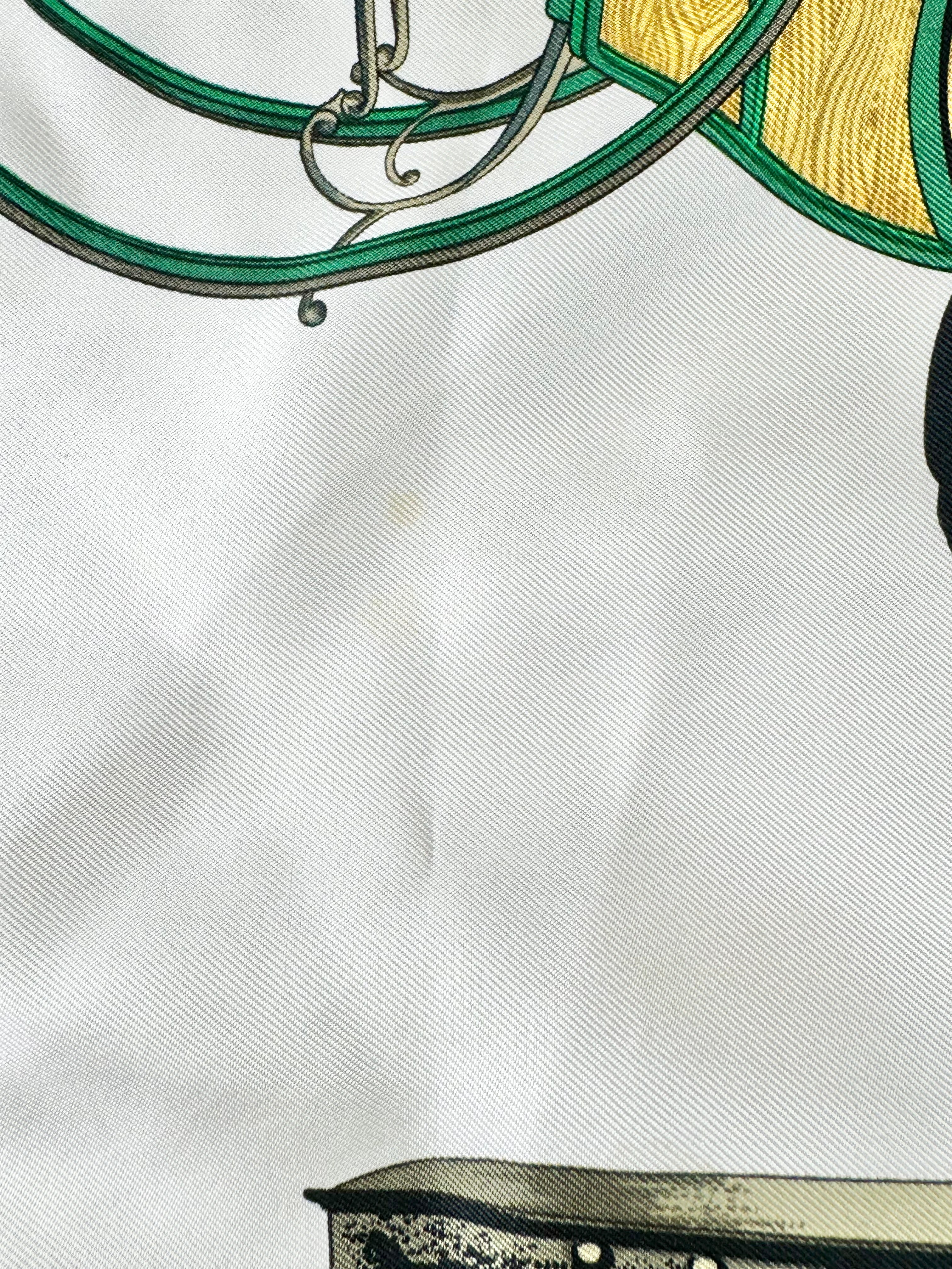 Hermès Scarf Carré ‘les voitures à transformation’ Blue Silk Scarf