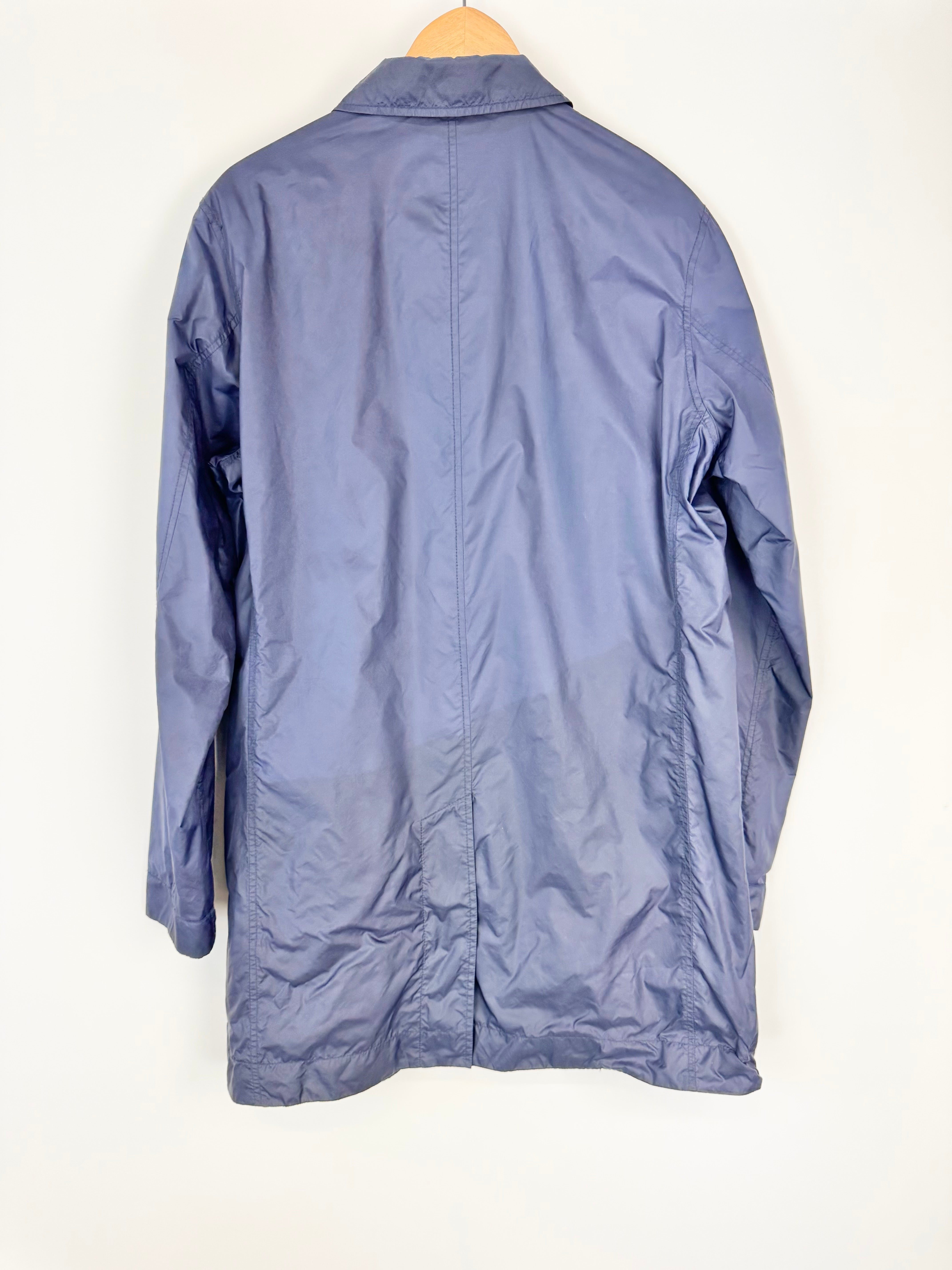 Norse Projects Navy Blue 'Thor Light Ripstop' Rain Coat - M