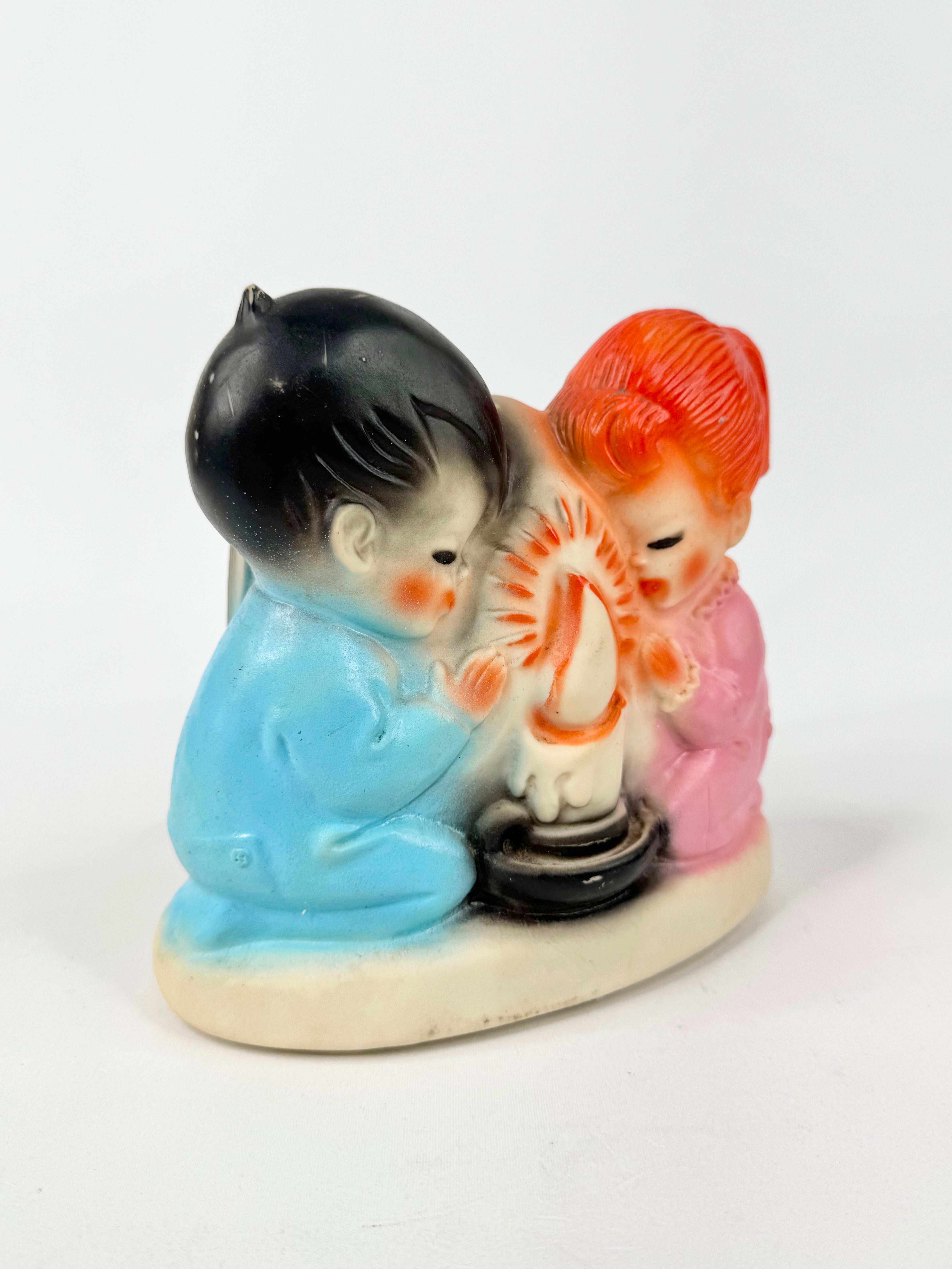 Vintage Children Praying Lamp
