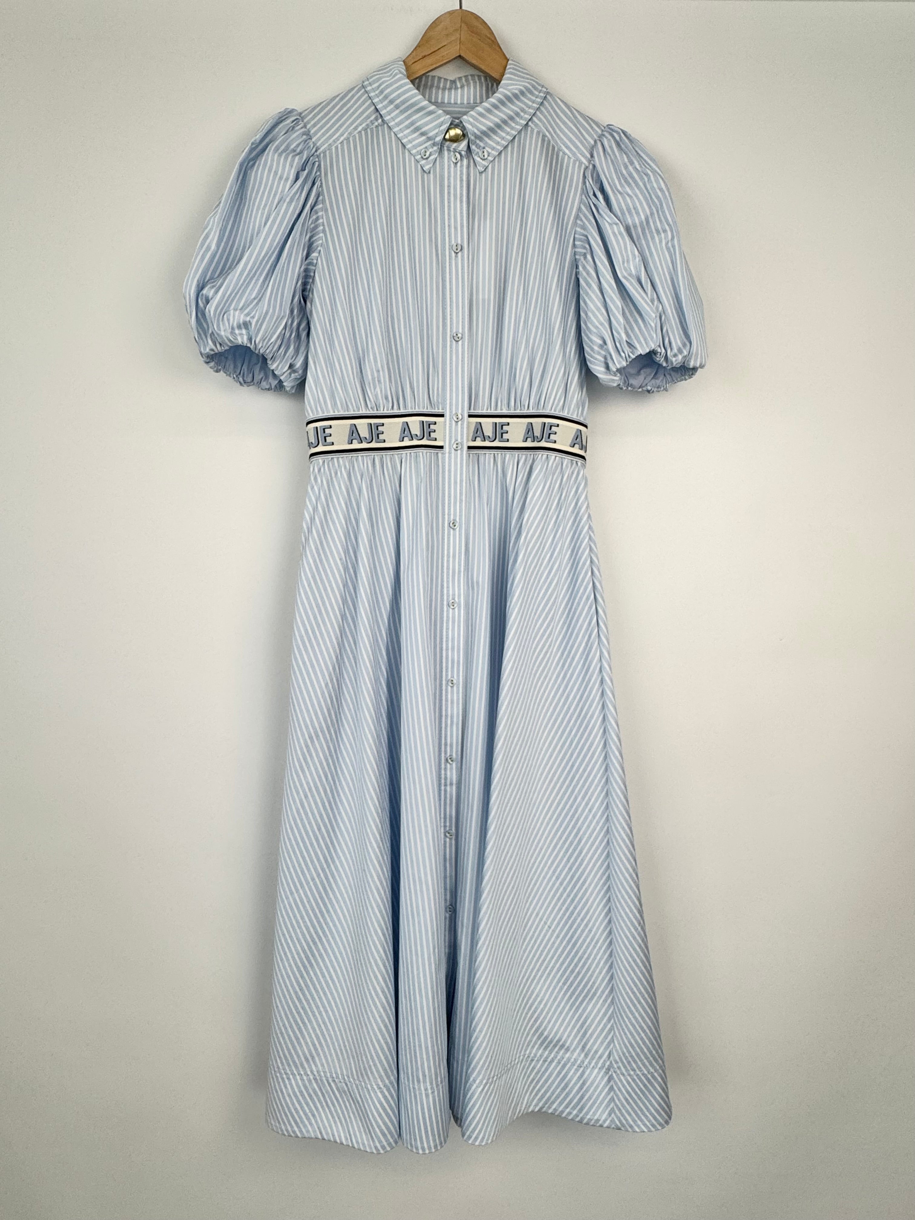 Aje Muted Sky 'Harling Logo' Midi Dress NWT - AU10