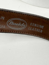 Buckle Australian Made Dark Brown Leather Belt