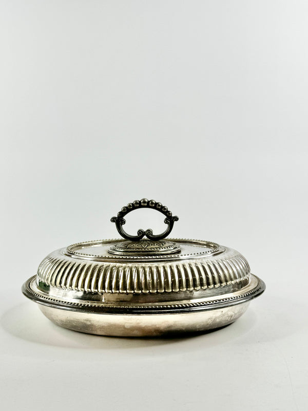 Vintage MM Co Silverplated Lidded Entre Dish