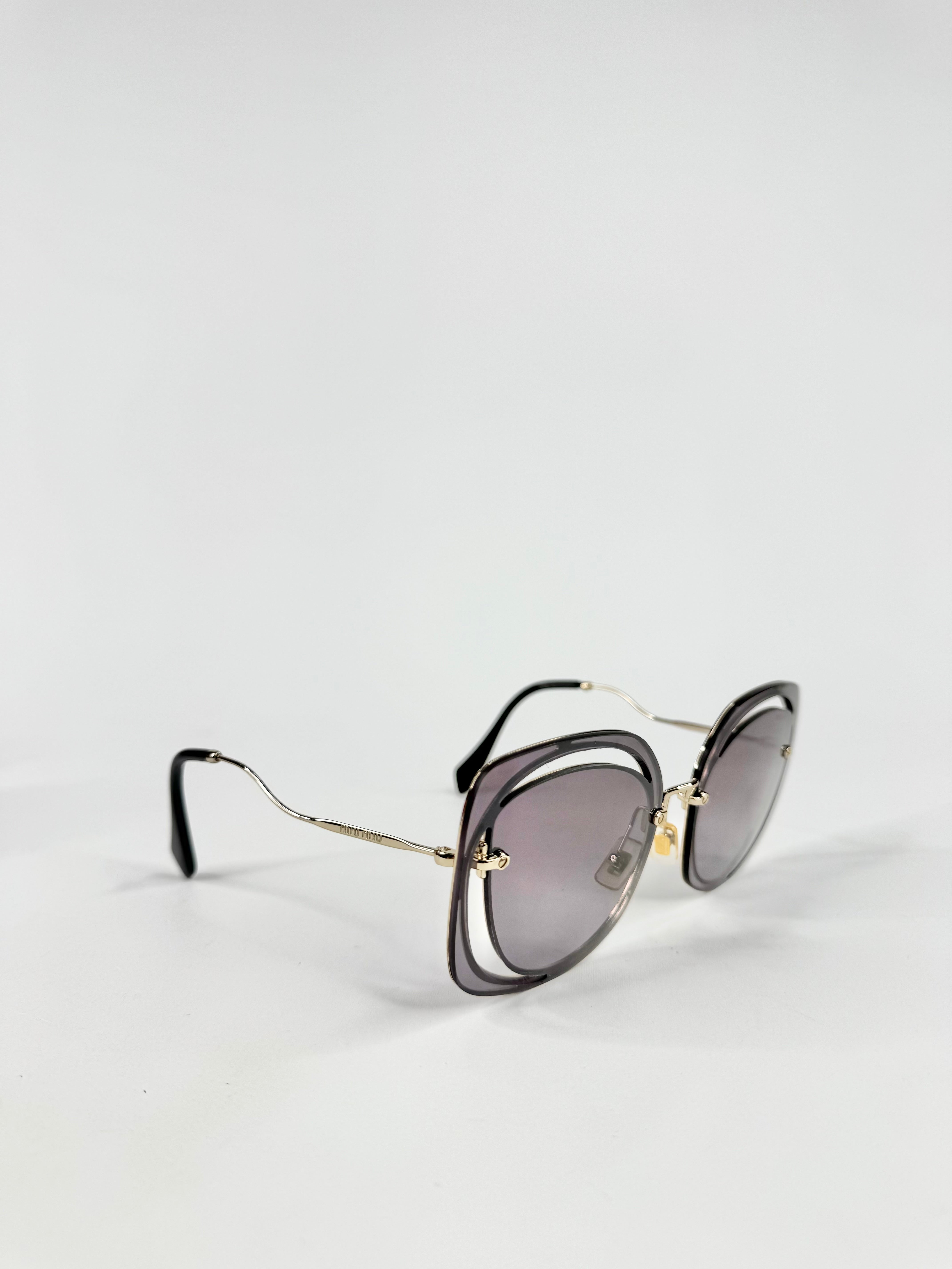 Miu Miu Lavender Tinted 'Scenique Evolution' Cut Out Sunglasses