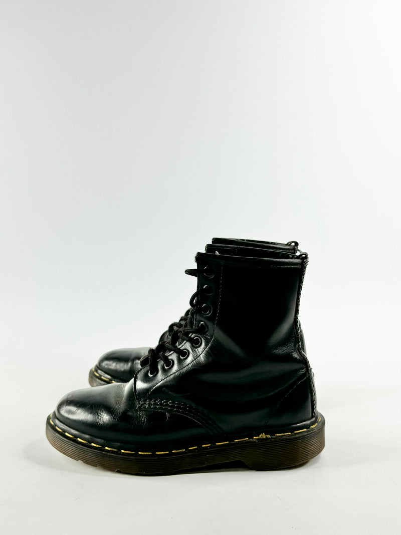Vintage Dr. Marten 1460 Black English Made Boots - 4