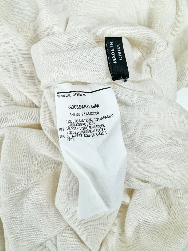 Emporio Armani Vanilla Silk Blend T-Shirt - AU8