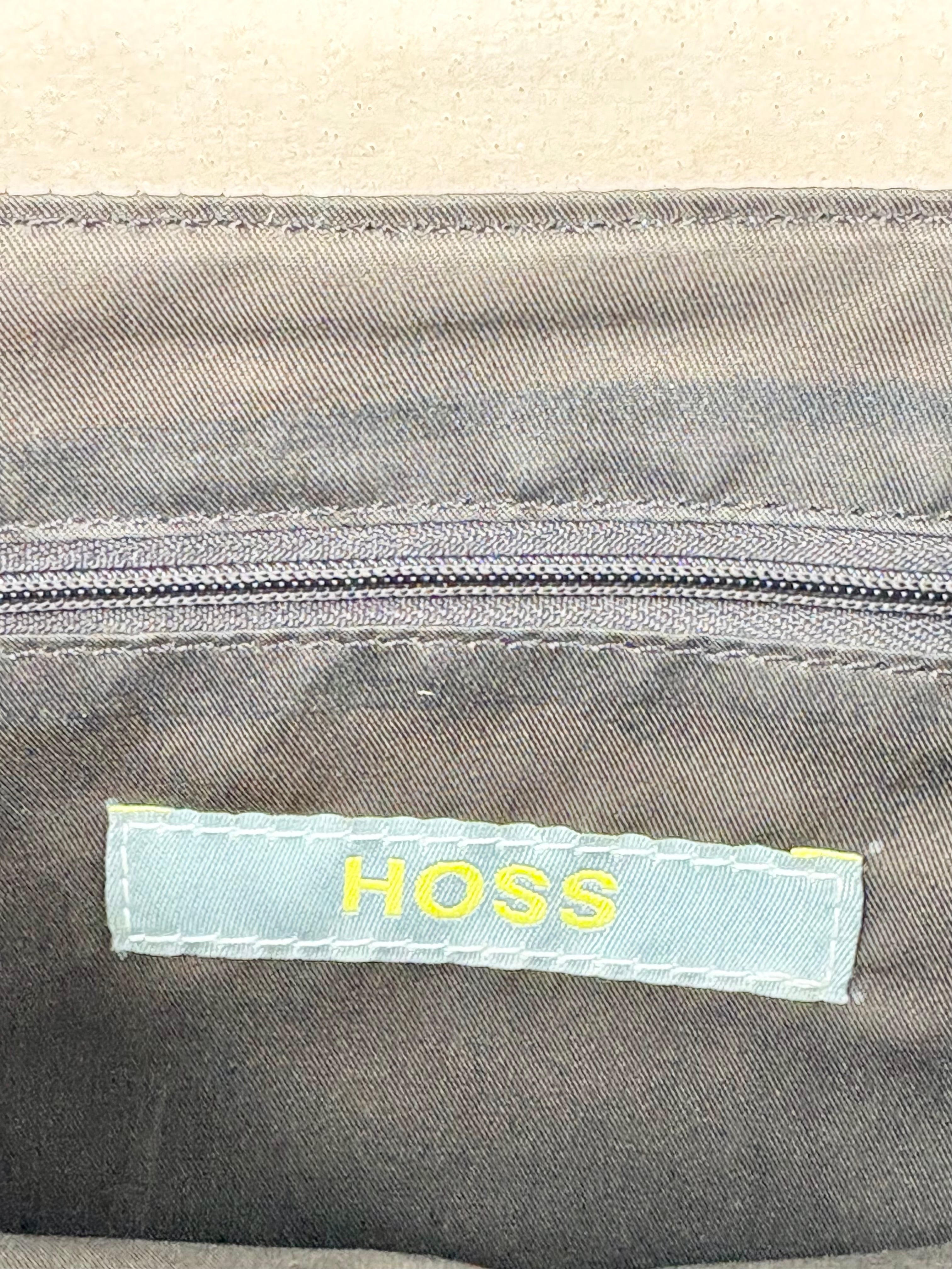 Hoss Animal Print Cowhide & Black Leather Large Clutch