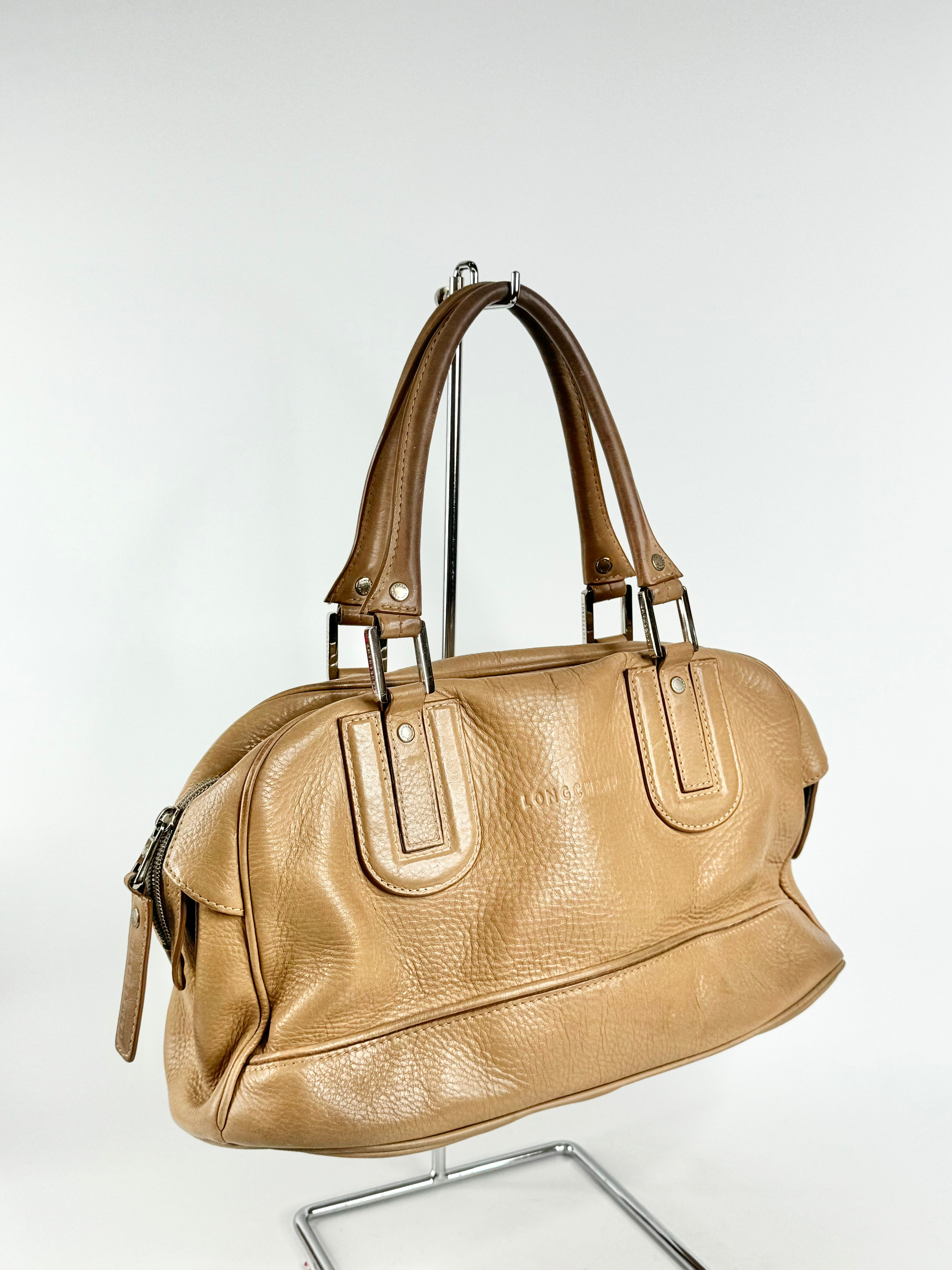 Longchamp Biscuit Leather Baguette