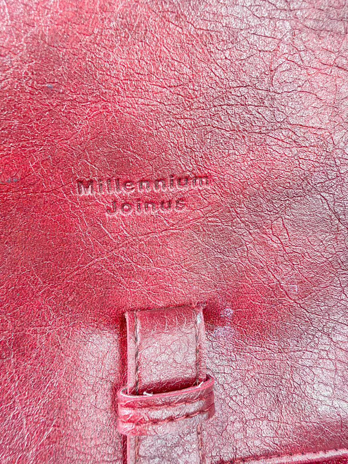 Millenium Joinus Red Leather Bagpack