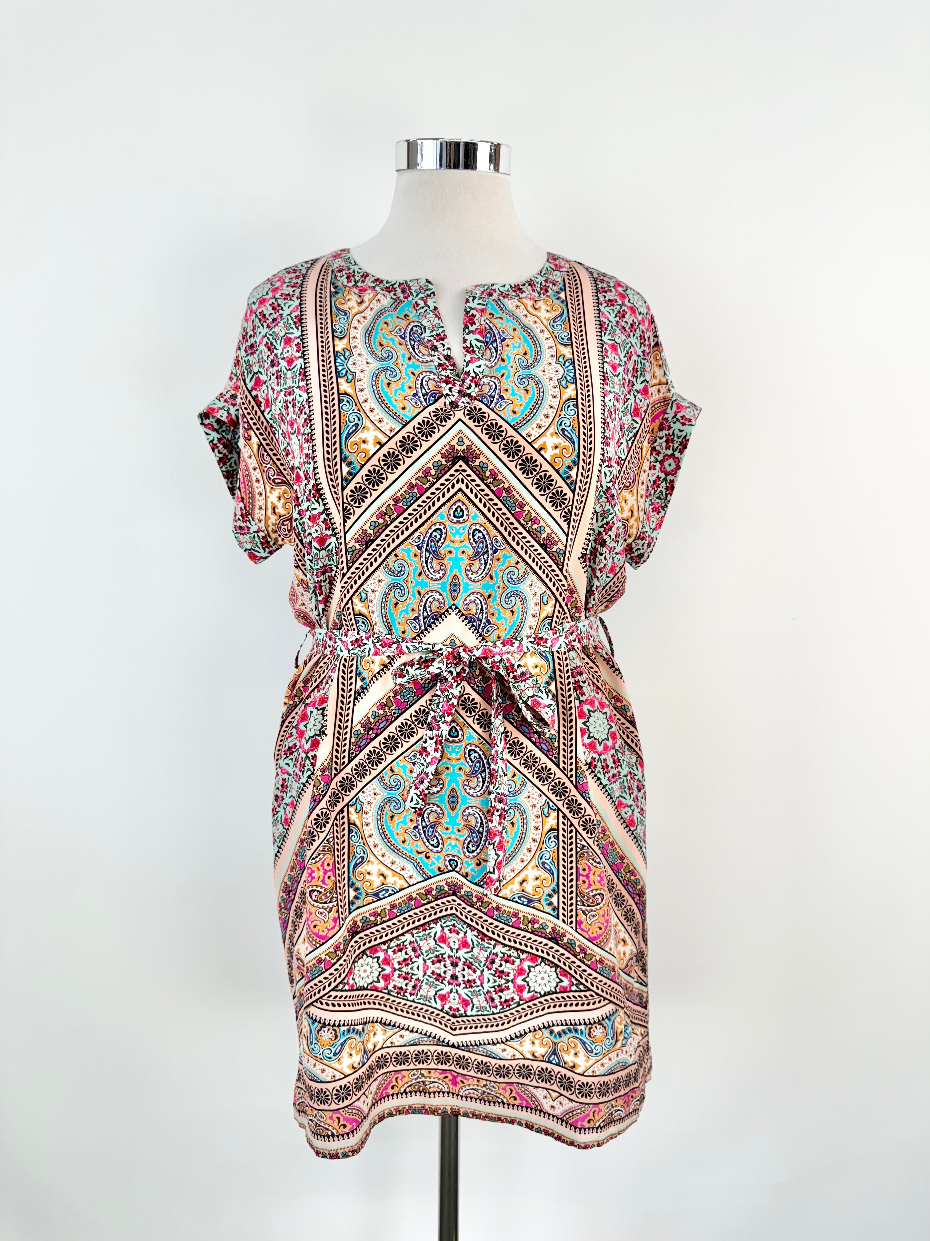 Kachel Multicolour Patterned Silk Tunic - AU12