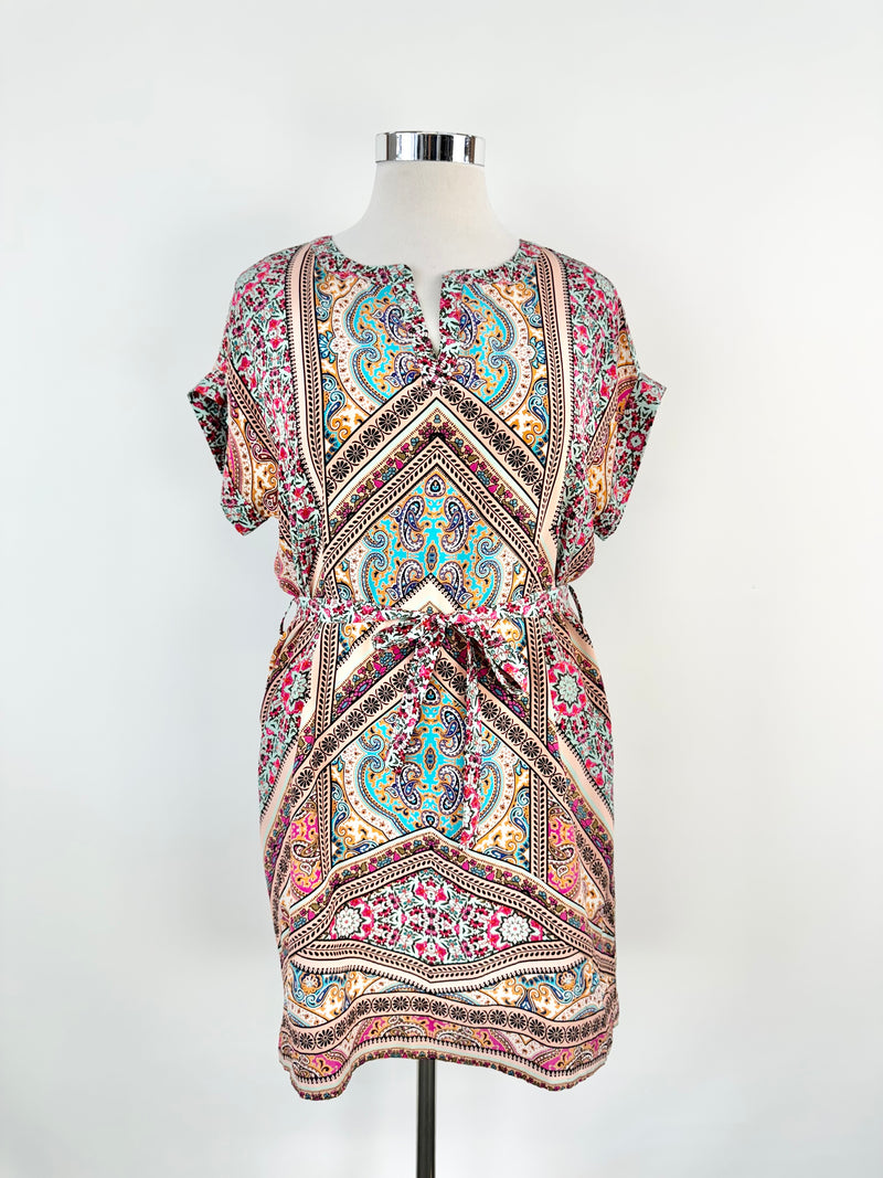 Kachel Multicolour Patterned Silk Tunic - AU12