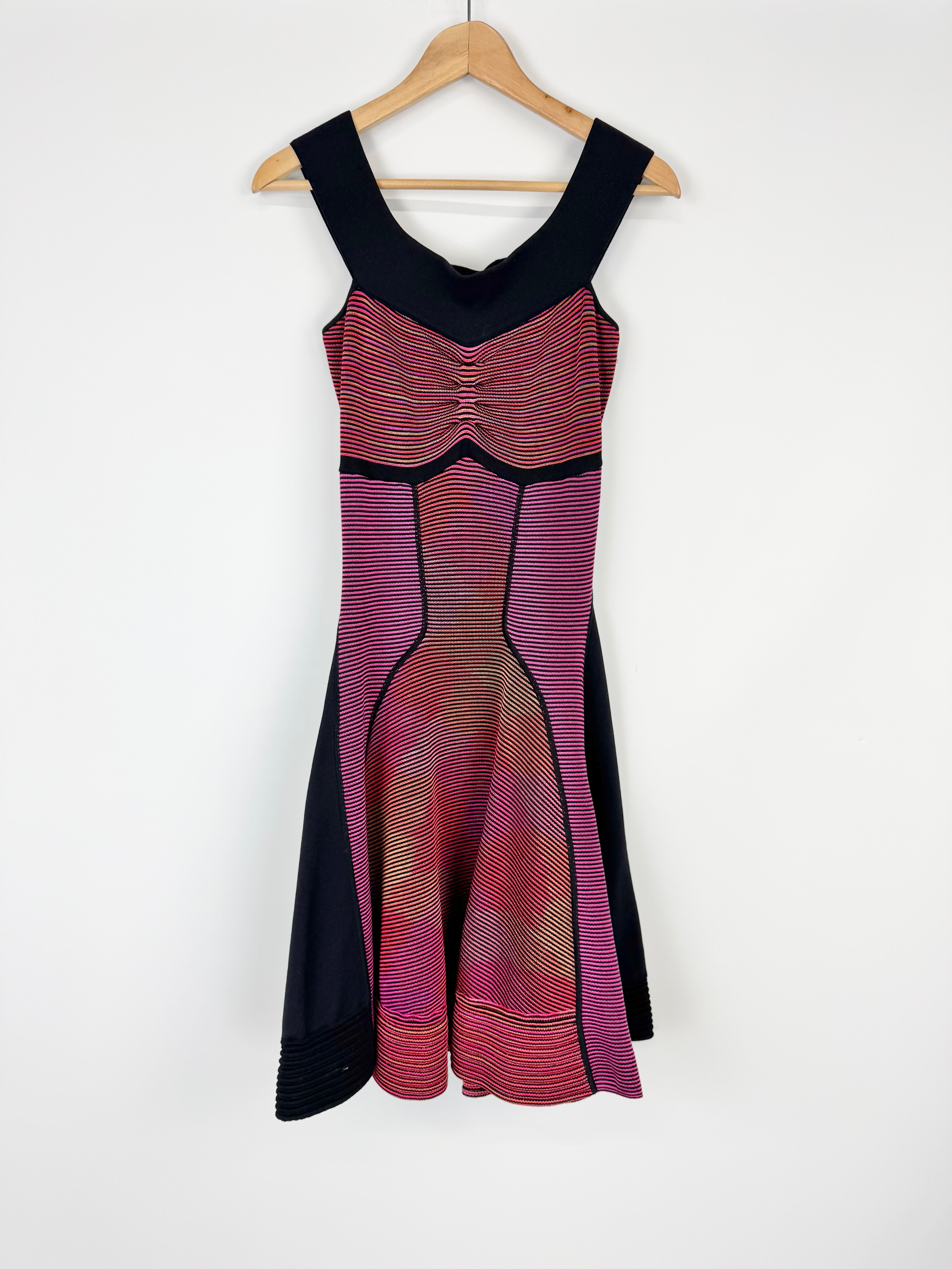 M Missoni Black and Pink Knit Dress - AU12