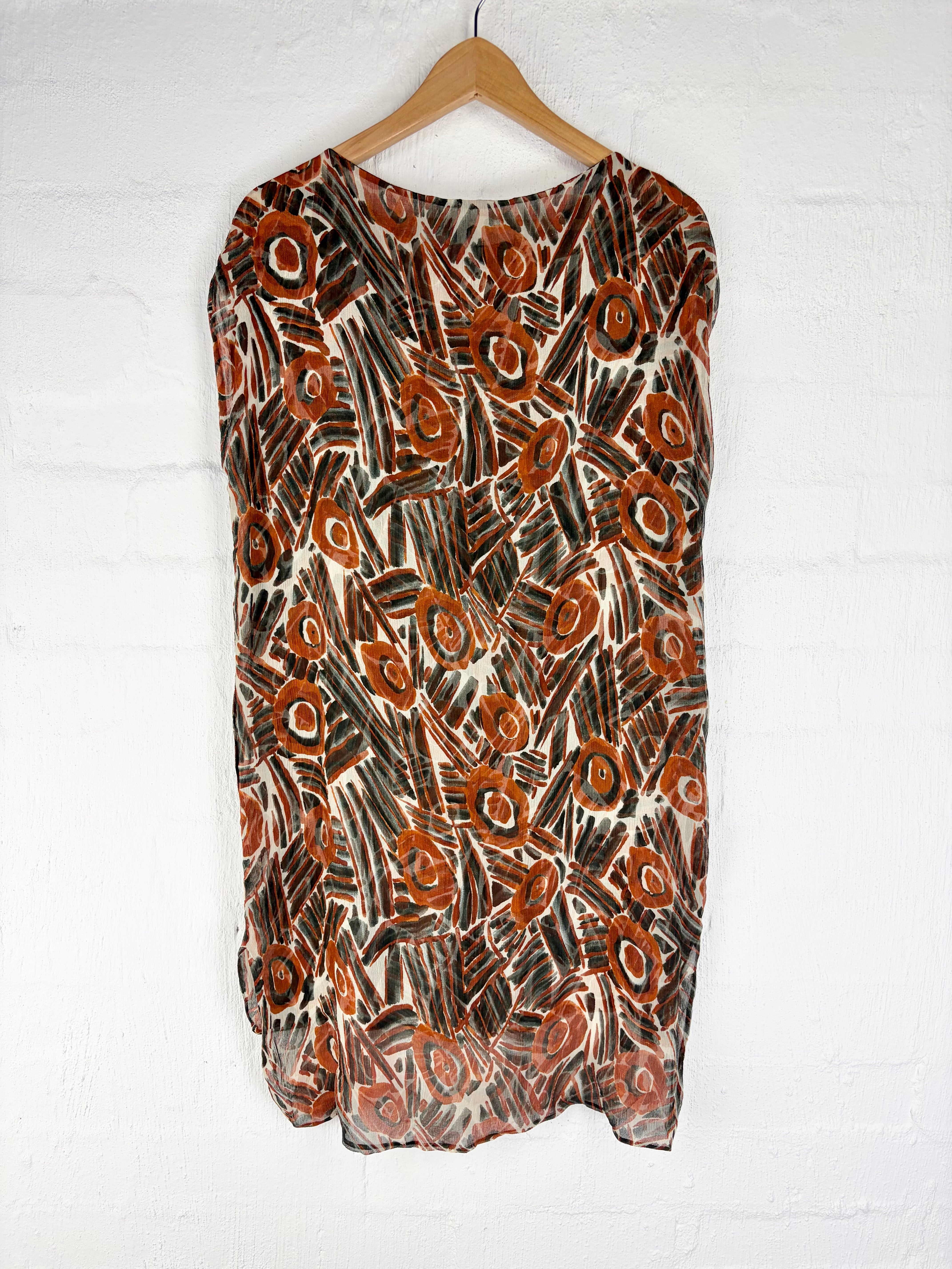 90s Scanlan Theodore Silk Patterned Tunic - AU10