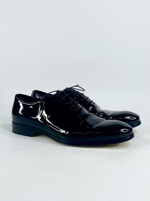 Doucal's Black Patent Leather Oxford Shoes - EU40