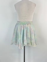 Zimmermann Iridescent Rainbow Silk Mini Skirt - AU10/12