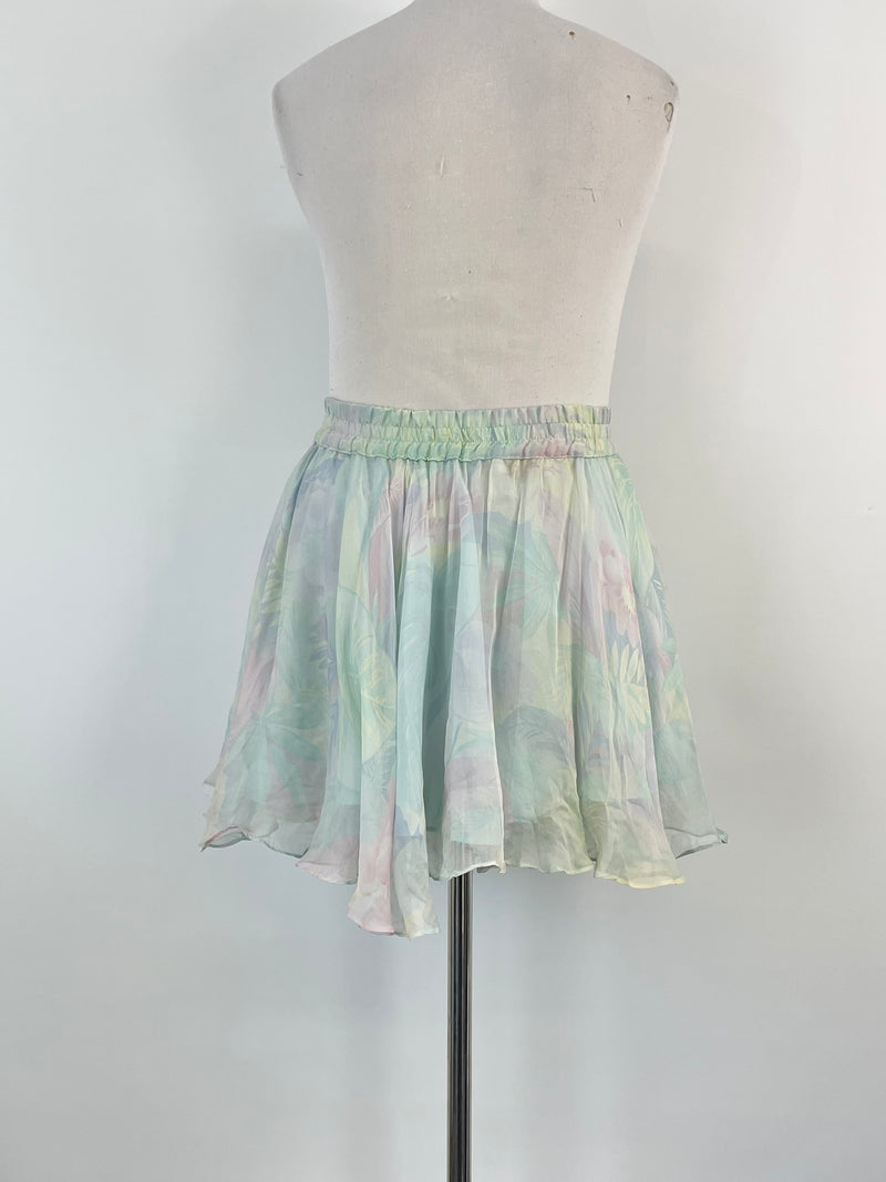 Zimmermann Iridescent Rainbow Silk Mini Skirt - AU10/12