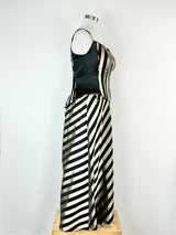 Y2K Ania G Fashion Black & Gold Striped Formal Set - AU12