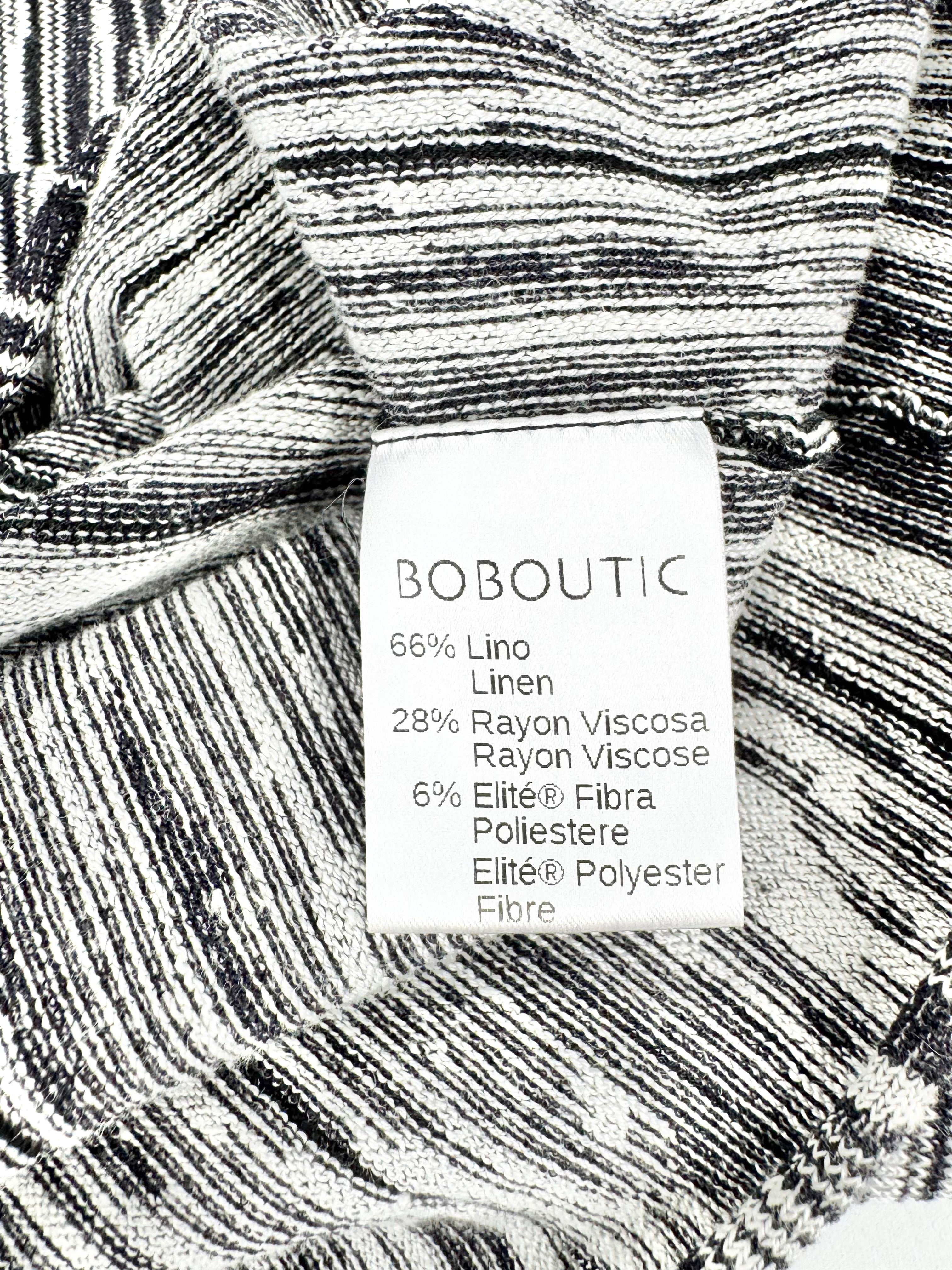 Boboutic Black & White Merle Knitted Column Dress - AU8/10
