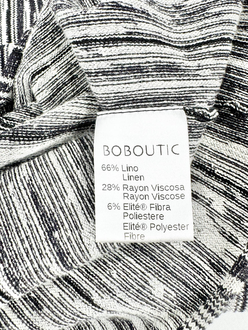 Boboutic Black & White Merle Knitted Column Dress - AU8/10