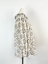 Zimmermann White Embroidered Peasant Top - AU8/10