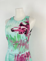 Karen Millen Abstract Brushstrokes Pattern Midi Dress - AU10