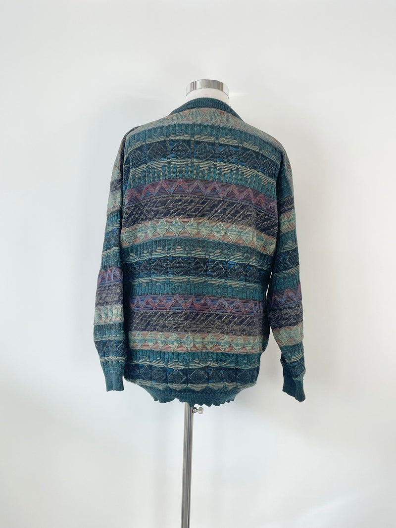 Vintage Ansett Multicolour 3D Knit Sweater - AU18/20