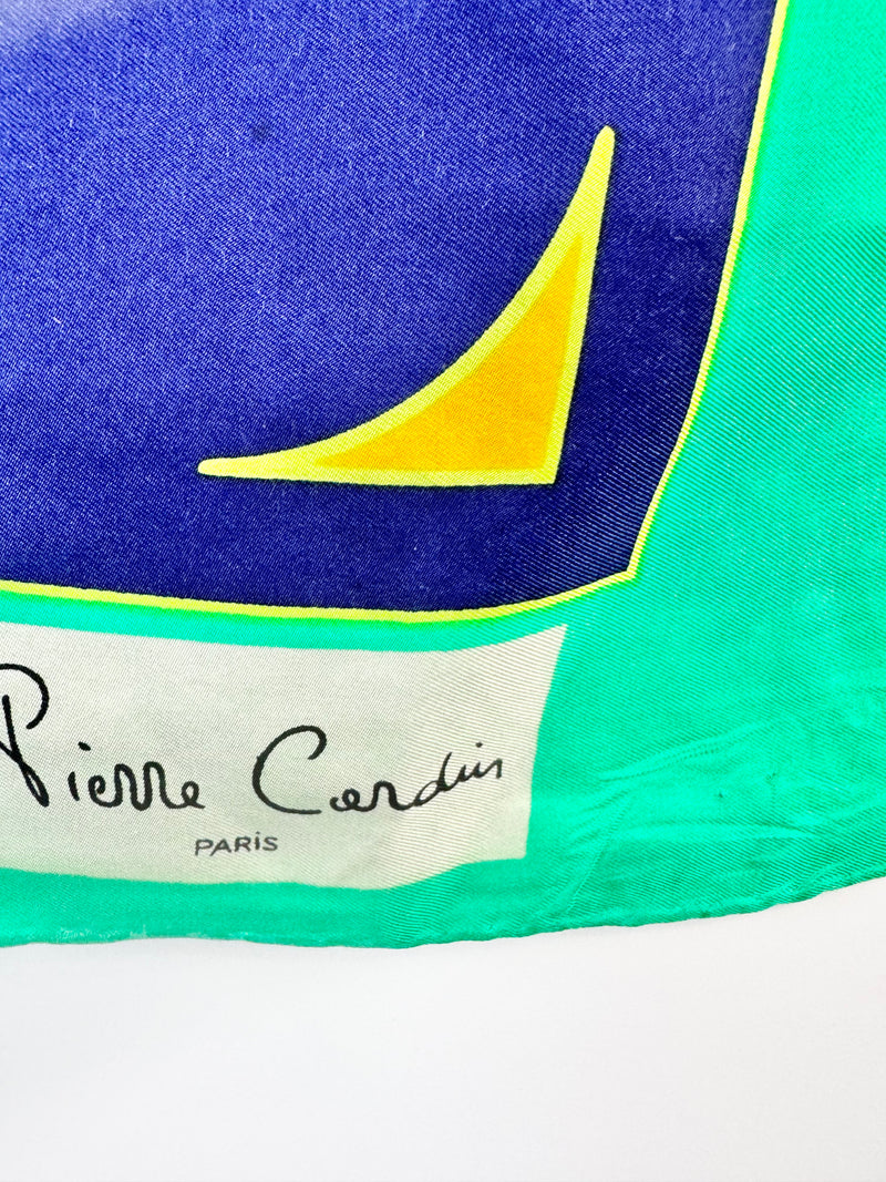 Pierre Cardin Emerald Green Silk Scarf