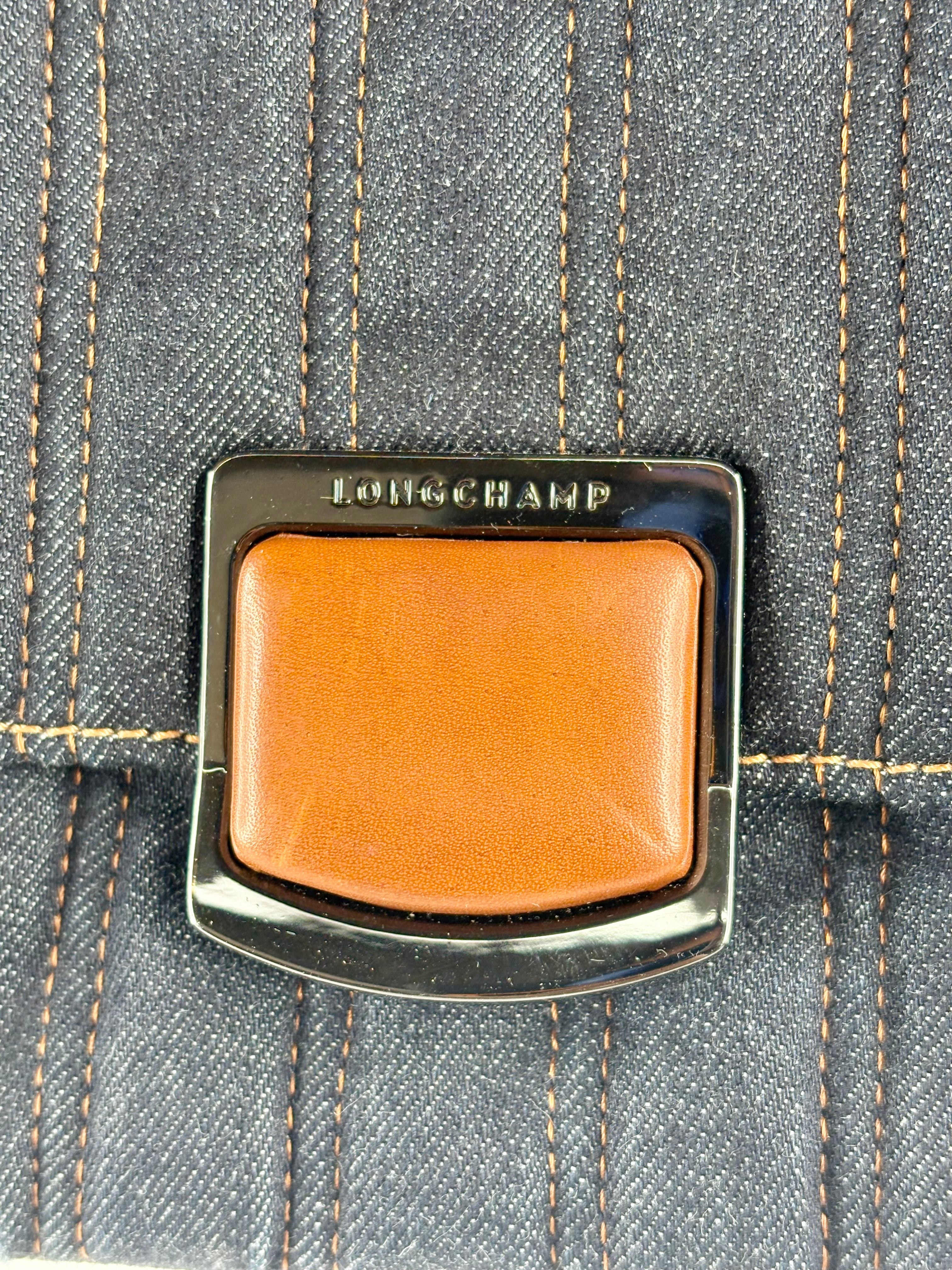 Longchamp Denim 'Brioche' Crossbody Bag