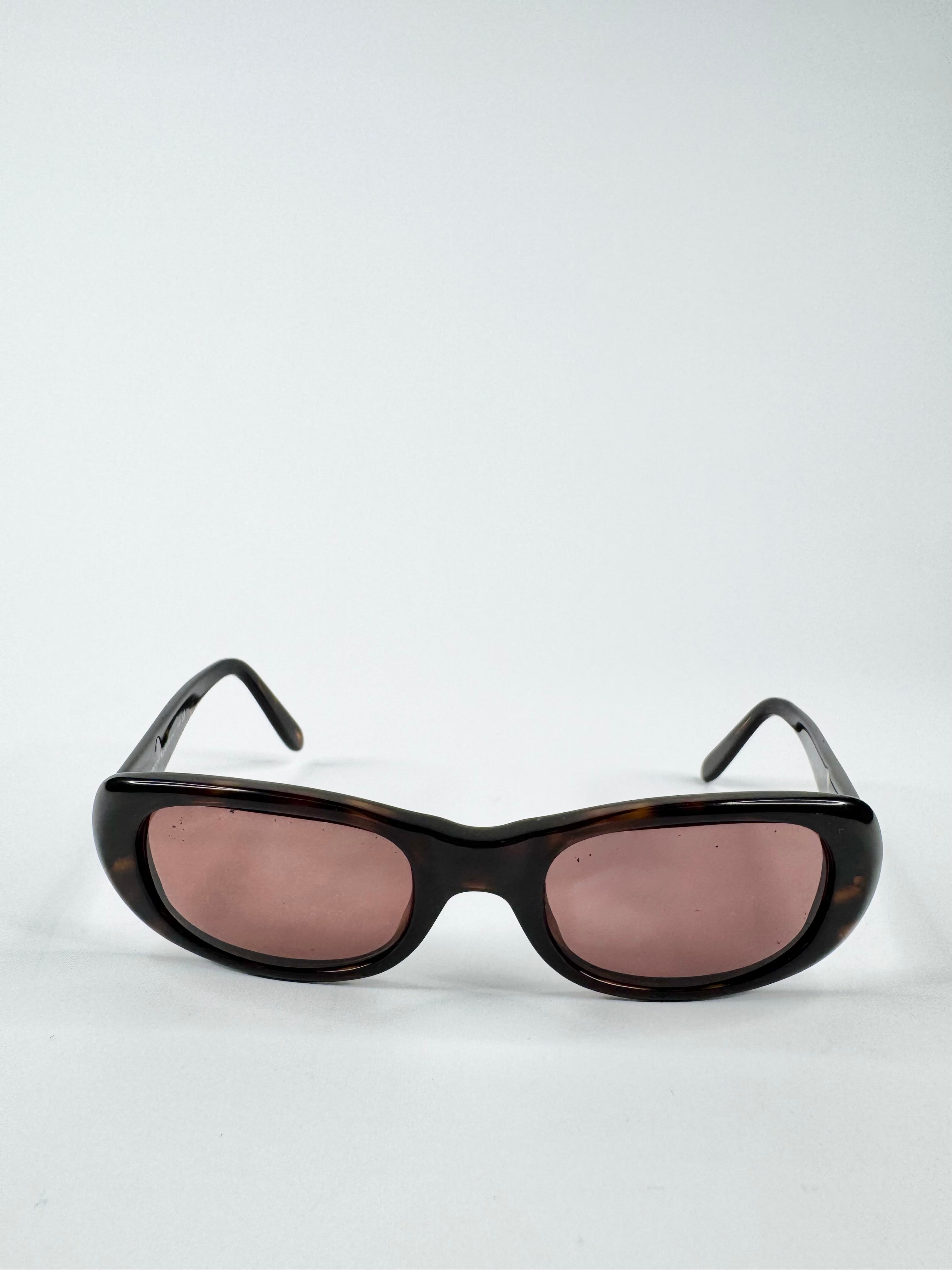Vintage 90s Emporio Armani Tortoiseshell Pink Lens Optical Sunglasses