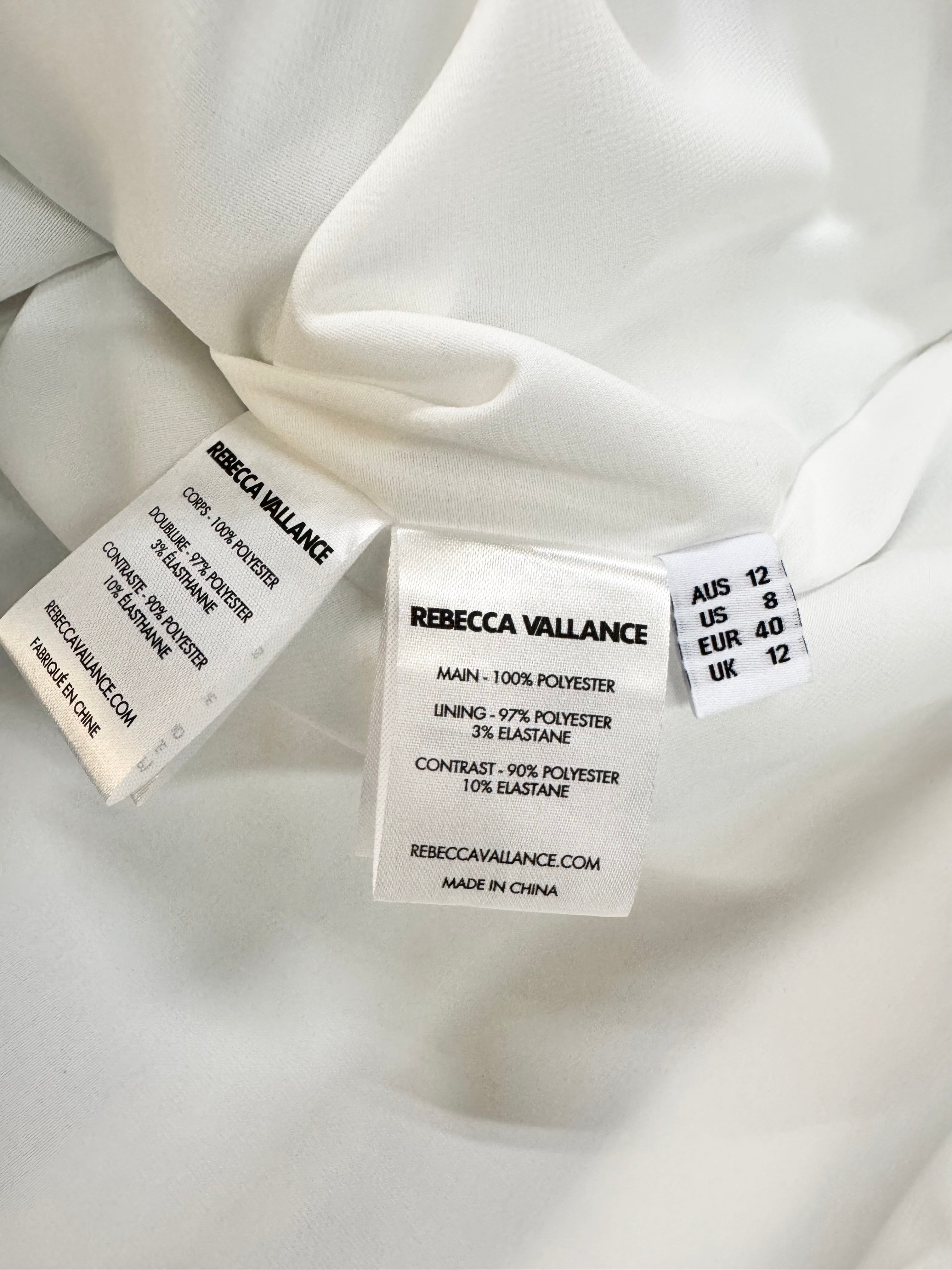 Rebecca Vallance Black & White Striped 'Irene' Strapless Twill Mini Dress - AU12