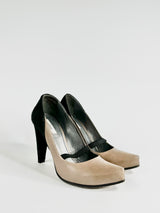 By Malene Birger Taupe & Black 'New Sexy' Pumps - EU39