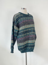 Vintage Ansett Multicolour 3D Knit Sweater - AU18/20